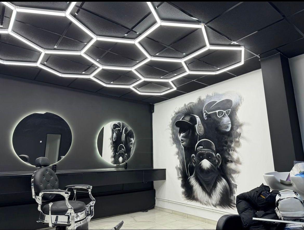 LÁMPARA LED HEXAGONAL PANAL DE ABEJAS 2,4M X 4,8M 550W 6500K 230V